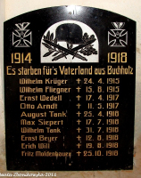 Tablica z nazwiskami poległych w I wojnie światowej