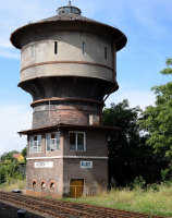 Kolejowa wieża ciśnień na stacji Kostrzyn